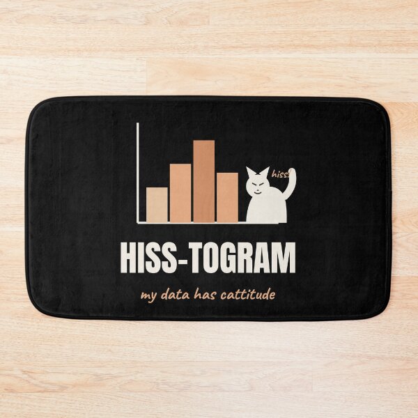 Item preview, Hiss-togram Funny Cat Statistics Pun Design designed and sold by The Cozy Design Studio.