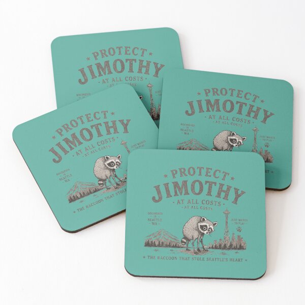 Item preview, Protect Jimothy Raccoon Seattle WA Funny Pet Wildlife Humor designed and sold by ArleneRowe.