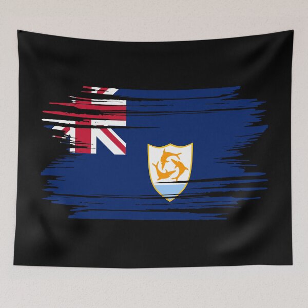Item preview, Distressed Anguilla Flag AI designed and sold by shitpostee.