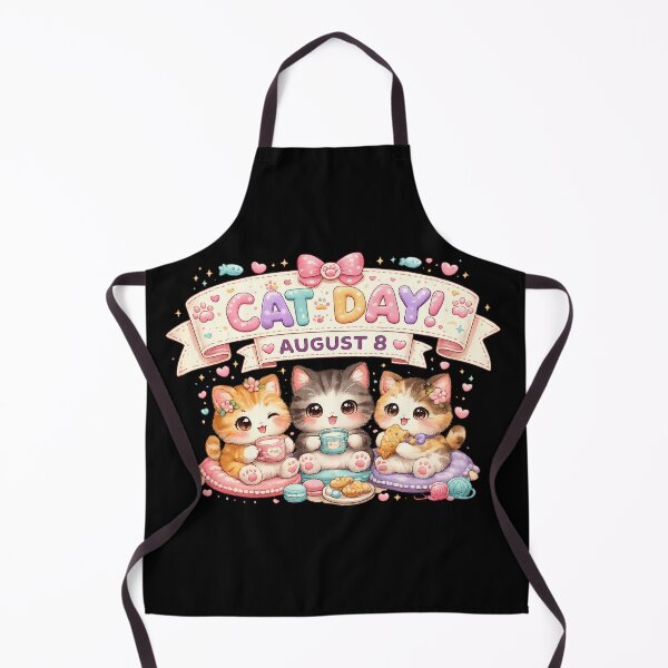 Item preview, Cute Cat Day August 8 Kawaii Kitten Celebration Design for Cat Lovers designed and sold by MartBook.