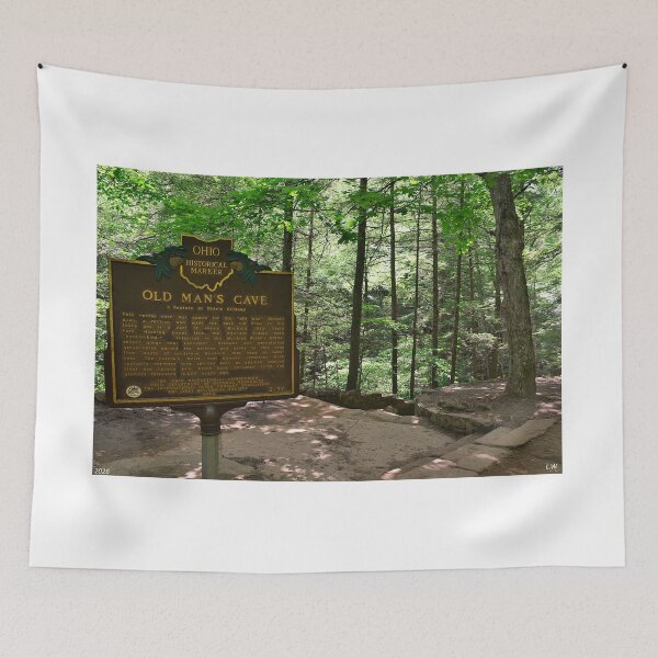 Item preview, Old Man's Cave Trail Sign Hocking Hills Ohio designed and sold by LisaWootenPhoto.