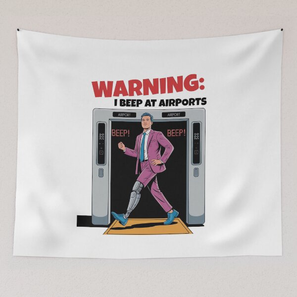 Item preview, I Beep at Airports Funny Prosthetic Leg | Disability Humor Gift designed and sold by MaTTCreatsMore.