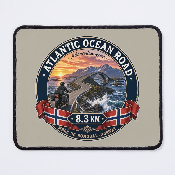 Item preview, Atlantic Ocean Road Norway Atlanterhavsvegen Sticker TShirt 06 designed and sold by OuterShellUK.