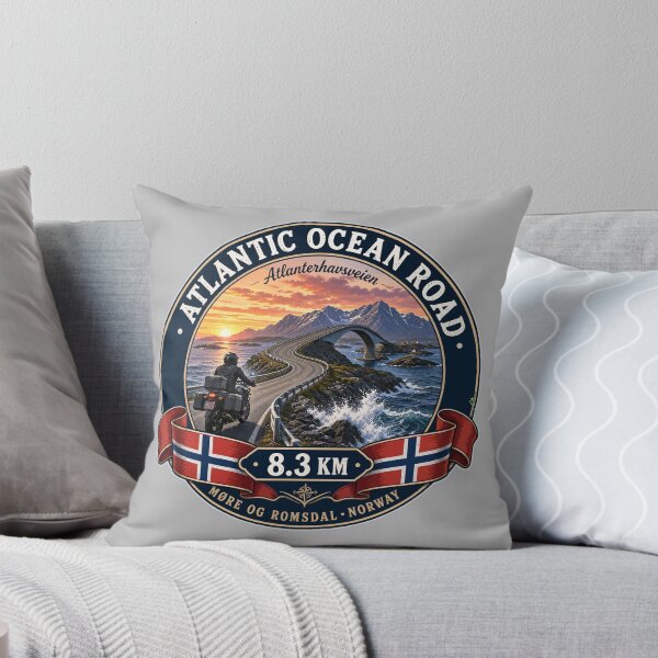 Item preview, Atlantic Ocean Road Norway Atlanterhavsvegen Sticker TShirt 06 designed and sold by OuterShellUK.
