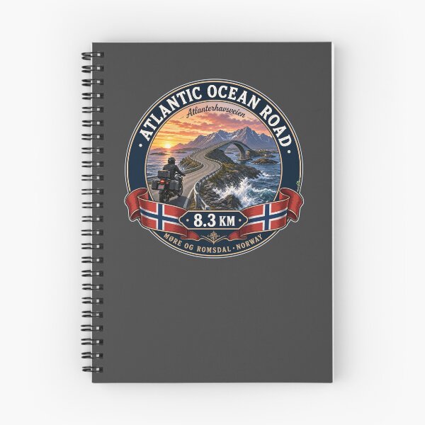 Item preview, Atlantic Ocean Road Norway Atlanterhavsvegen Sticker TShirt 06 designed and sold by OuterShellUK.