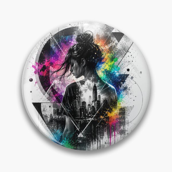 Artikelvorschau, Fragments of Identity - Geometric Double Exposure Art entworfen und verkauft von Personiq Kaleido.
