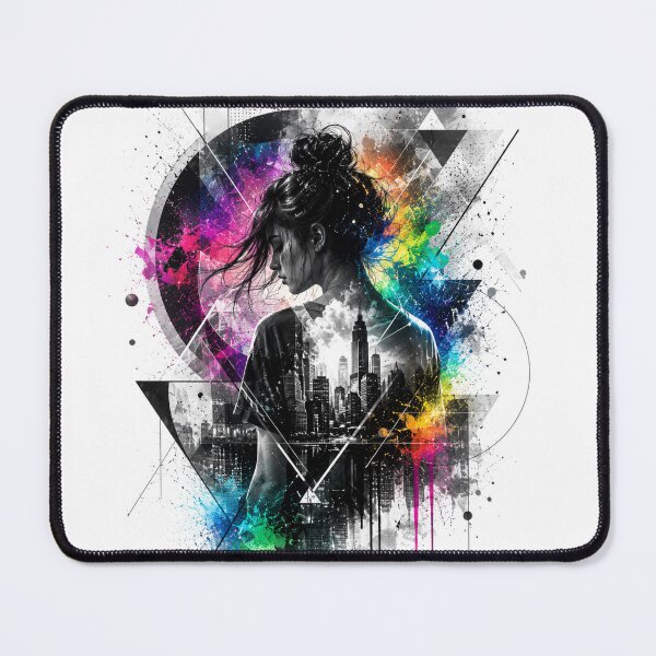 Item preview, Fragments of Identity - Geometric Double Exposure Art designed and sold by Personiq Kaleido.