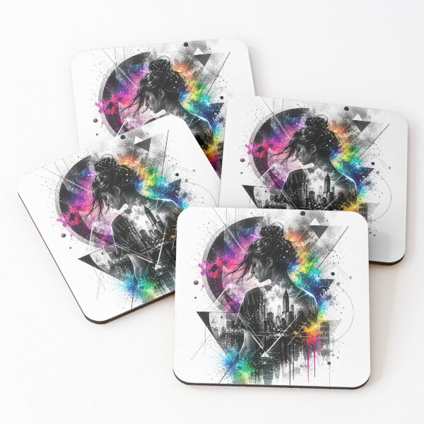 Item preview, Fragments of Identity - Geometric Double Exposure Art designed and sold by Personiq Kaleido.