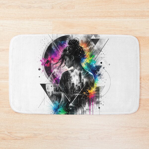 Item preview, Fragments of Identity - Geometric Double Exposure Art designed and sold by Personiq Kaleido.