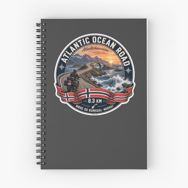 Item preview, Atlantic Ocean Road Norway Atlanterhavsvegen Sticker TShirt 07 designed and sold by OuterShellUK.