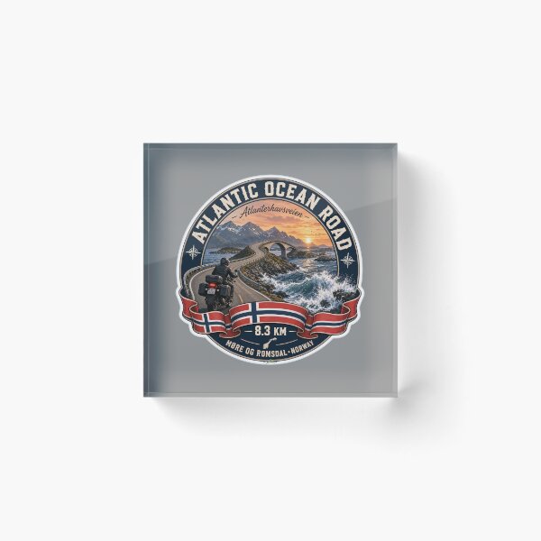 Item preview, Atlantic Ocean Road Norway Atlanterhavsvegen Sticker TShirt 07 designed and sold by OuterShellUK.