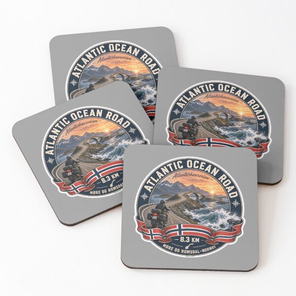 Item preview, Atlantic Ocean Road Norway Atlanterhavsvegen Sticker TShirt 07 designed and sold by OuterShellUK.