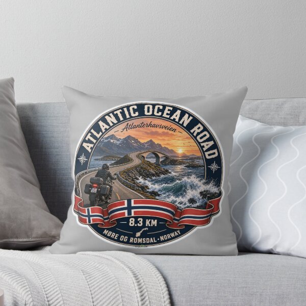 Item preview, Atlantic Ocean Road Norway Atlanterhavsvegen Sticker TShirt 07 designed and sold by OuterShellUK.