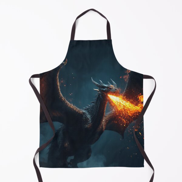 Item preview, Fierce Black Dragon Breathing Fire designed and sold by StudioForge.
