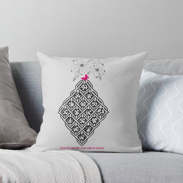 Item preview, Boho Macrame Floral Art – Bloom Where You Are Planted ​ – Ice Grey Edition designed and sold by Macramellennias.