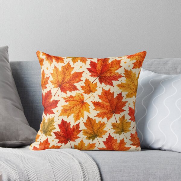 Item preview, Autumn Maple Leaves Pattern | Fall Orange Red Leaf Nature Design designed and sold by DreamPixelPrint.