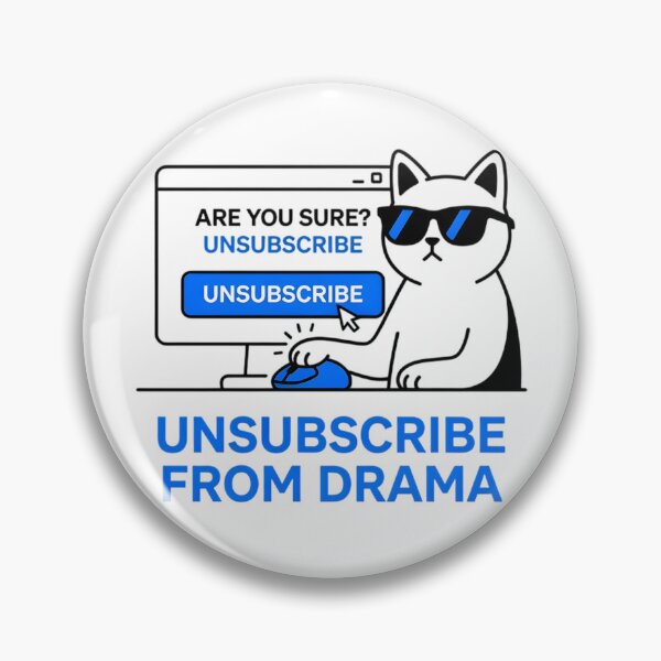 Item preview, Unsubscribe From Drama Retro Tech Cat Hoodie designed and sold by TechBro67.