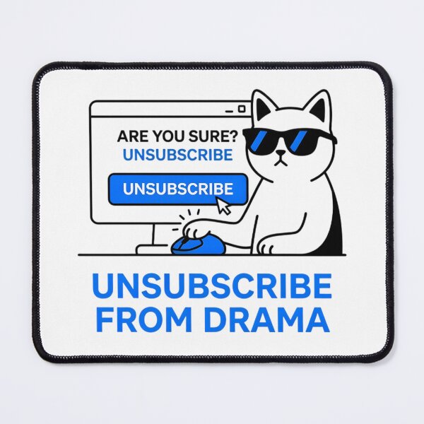 Item preview, Unsubscribe From Drama Retro Tech Cat Hoodie designed and sold by cute stuff too.