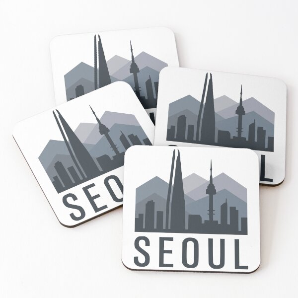 Item preview, Seoul Skyline Silhouette South Korea designed and sold by Imaginationbeyond.