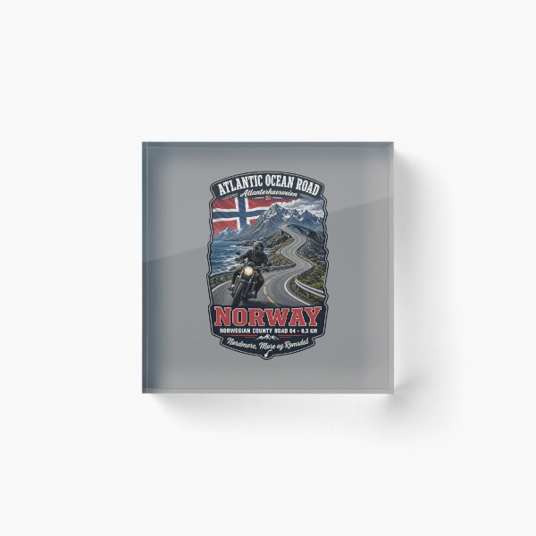 Item preview, Atlantic Ocean Road Norway Atlanterhavsvegen Sticker TShirt 08 designed and sold by OuterShellUK.