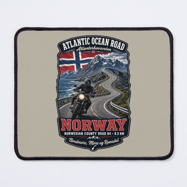 Item preview, Atlantic Ocean Road Norway Atlanterhavsvegen Sticker TShirt 08 designed and sold by OuterShellUK.