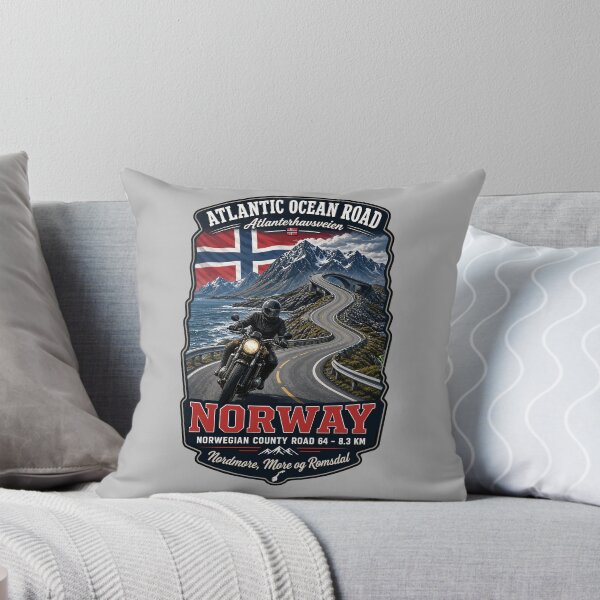 Item preview, Atlantic Ocean Road Norway Atlanterhavsvegen Sticker TShirt 08 designed and sold by OuterShellUK.