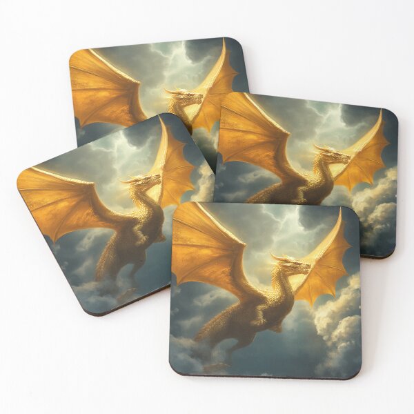 Item preview, Golden Dragon Soaring Through Clouds designed and sold by StudioForge.