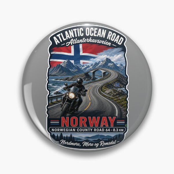 Item preview, Atlantic Ocean Road Norway Atlanterhavsvegen Sticker TShirt 09 designed and sold by OuterShellUK.