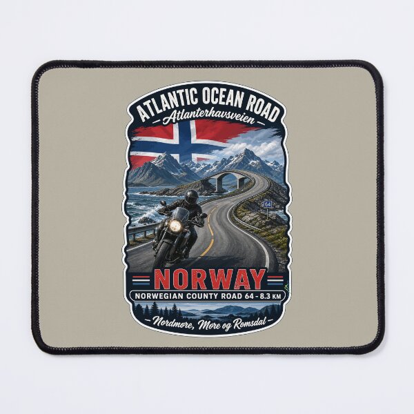 Item preview, Atlantic Ocean Road Norway Atlanterhavsvegen Sticker TShirt 09 designed and sold by OuterShellUK.