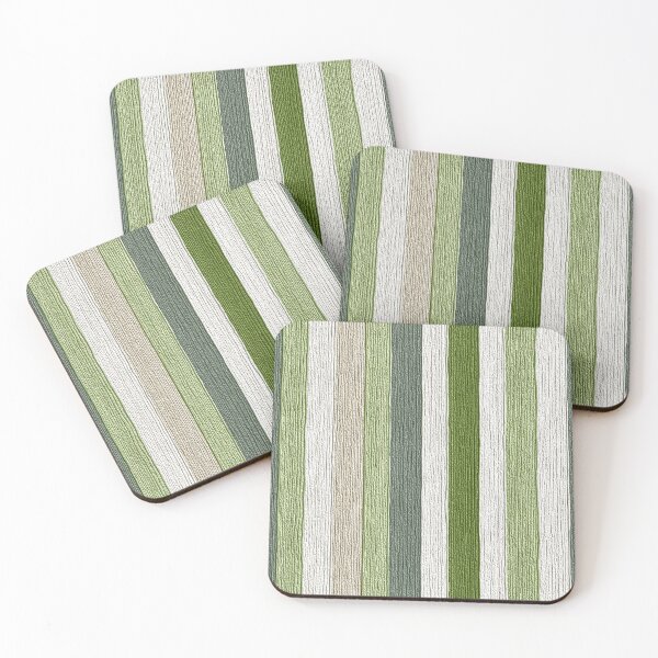 Item preview, Green & Cream Striped Pattern designed and sold by LinaDesign Store.