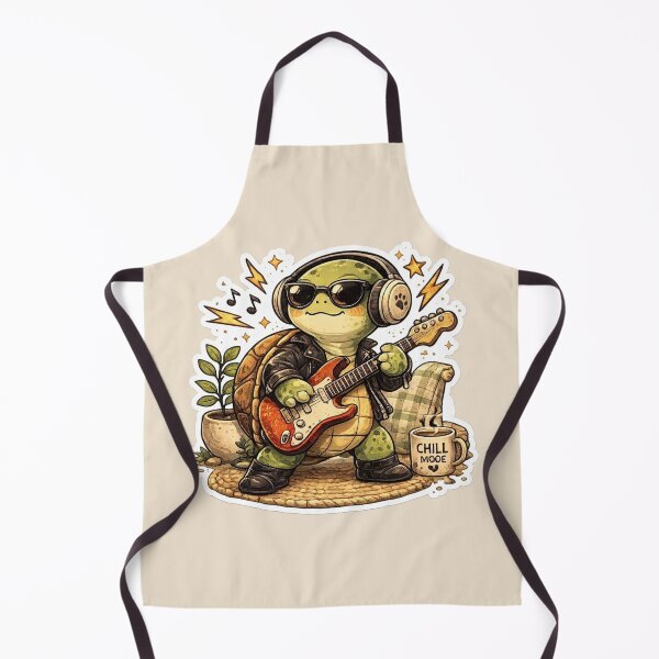 Item preview, Chill Rock Turtle Guitar Vibes designed and sold by Safe Haven Pets.