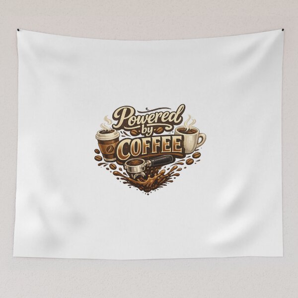 Item preview, powered by coffee designed and sold by Black-White-art.
