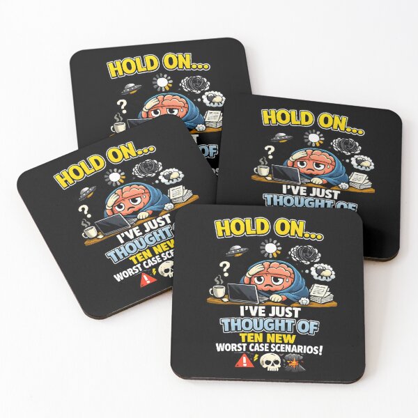 Item preview, Hold On… I’ve Just Thought of Ten New Worst‑Case Scenarios – Funny Overthinking Design designed and sold by stevenwoodcock.