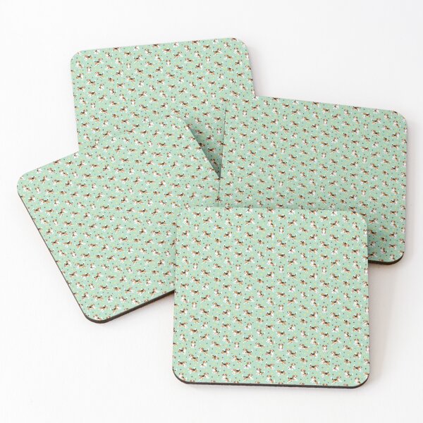 Item preview, Energetic Beagle Pups and Paw Prints Pattern designed and sold by TJ Art and Camera.