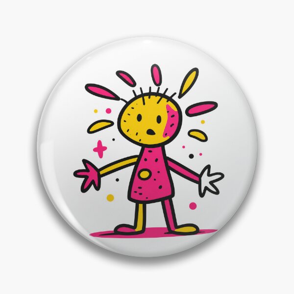 Artikelvorschau, Neon Joy Doodle – Gelb-pinke abstrakte Figur entworfen und verkauft von fateh236.