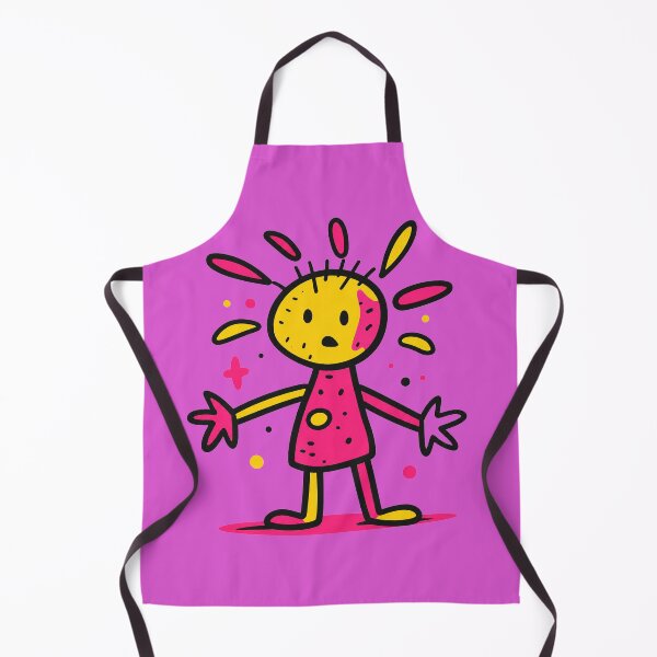 Item preview, Neon Joy Doodle – Yellow & Pink Abstract Character designed and sold by fateh236.