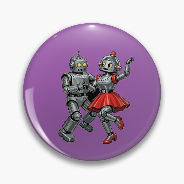 Item preview, Retro Robot Couple Dancing designed and sold by LegendQuarter.
