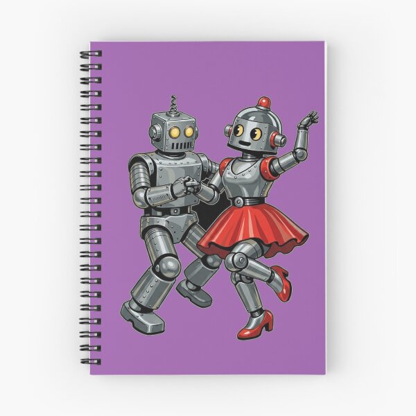 Item preview, Retro Robot Couple Dancing designed and sold by LegendQuarter.