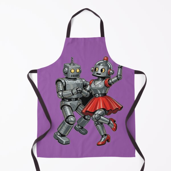 Item preview, Retro Robot Couple Dancing designed and sold by LegendQuarter.