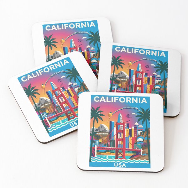 Item preview, Retro California Skyline Poster designed and sold by Aminlazir.
