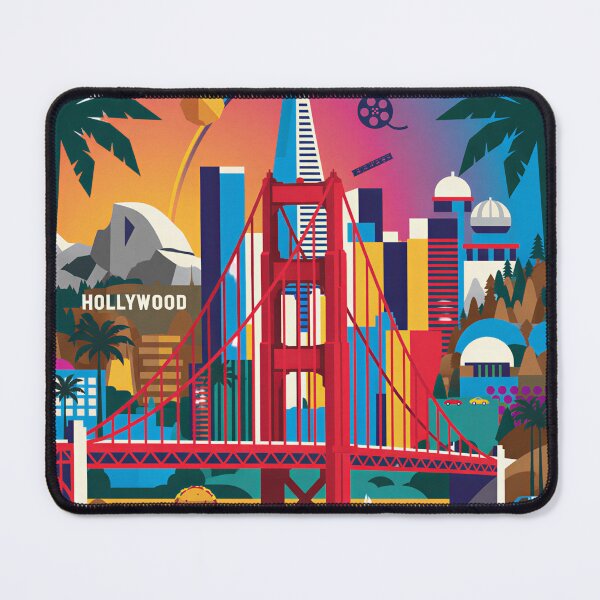 Item preview, Retro California Skyline Poster designed and sold by Aminlazir.