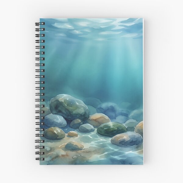 Item preview, Sunlit Underwater River Rocks designed and sold by Neural Dream.