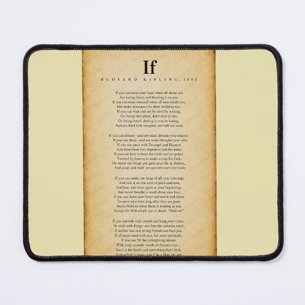 Item preview, Rudyard Kipling's legendary poem "If" designed and sold by LuluLeb.