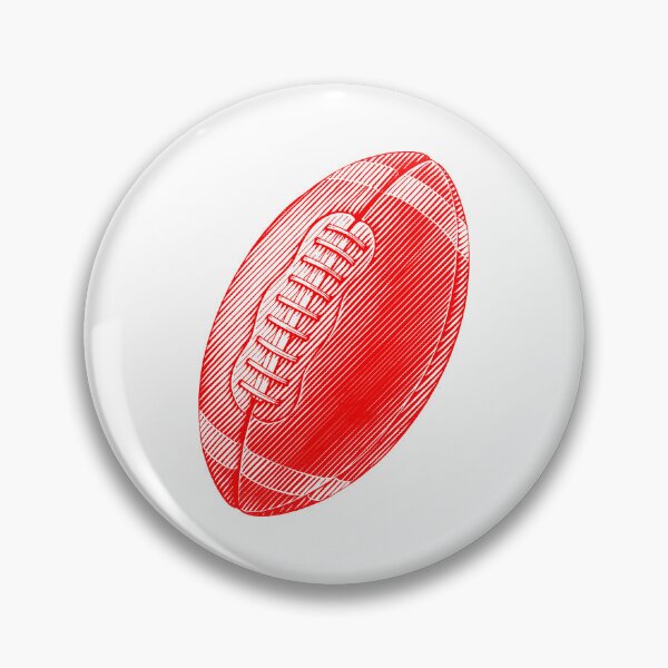 Item preview, Vintage Red American Football Line Art designed and sold by pattern-archive.