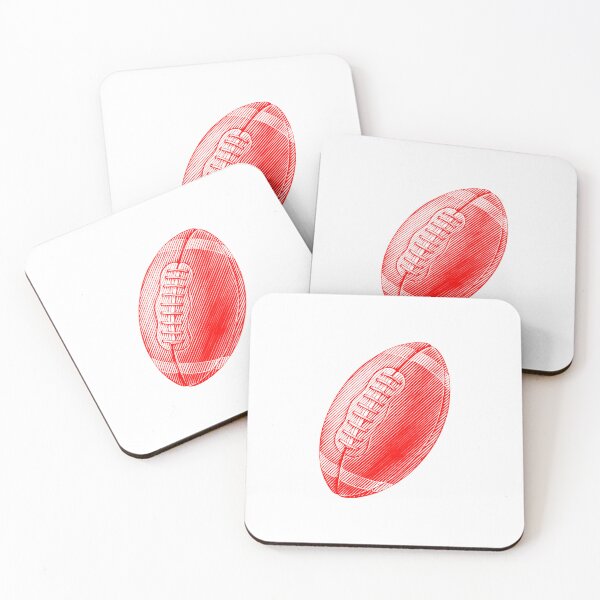 Item preview, Vintage Red American Football Line Art designed and sold by pattern-archive.