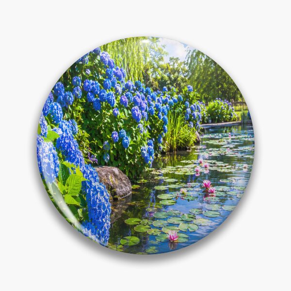 Item preview, Blue Hydrangea Pond Garden designed and sold by CyndiEpps.