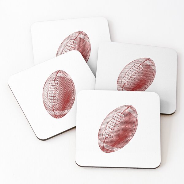 Item preview, Vintage Dark Red American Football Line Art designed and sold by pattern-archive.