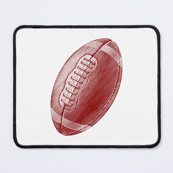 Item preview, Vintage Dark Red American Football Line Art designed and sold by pattern-archive.