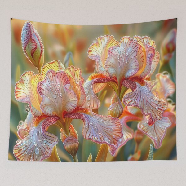Item preview, Iris Flowers with Rain Drops designed and sold by MargaretWiktor.