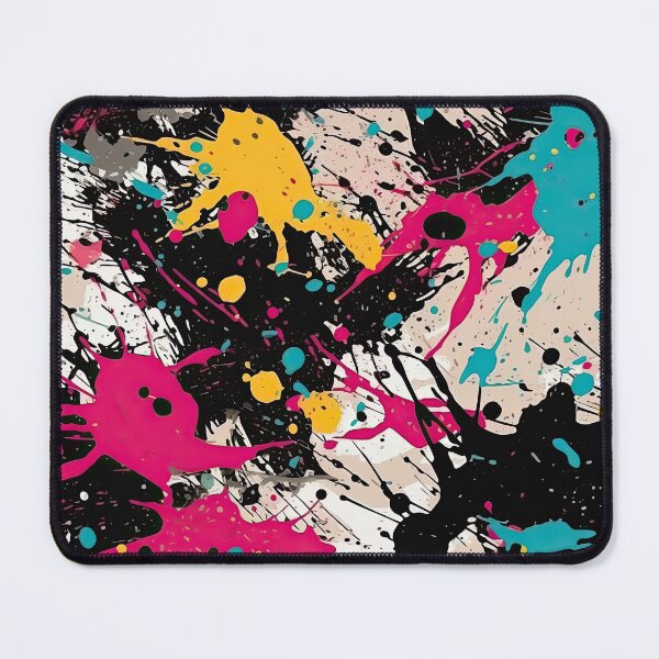Item preview, Intense Neon Pink & Yellow Paint Splash Pattern designed and sold by VibeShift Studio.